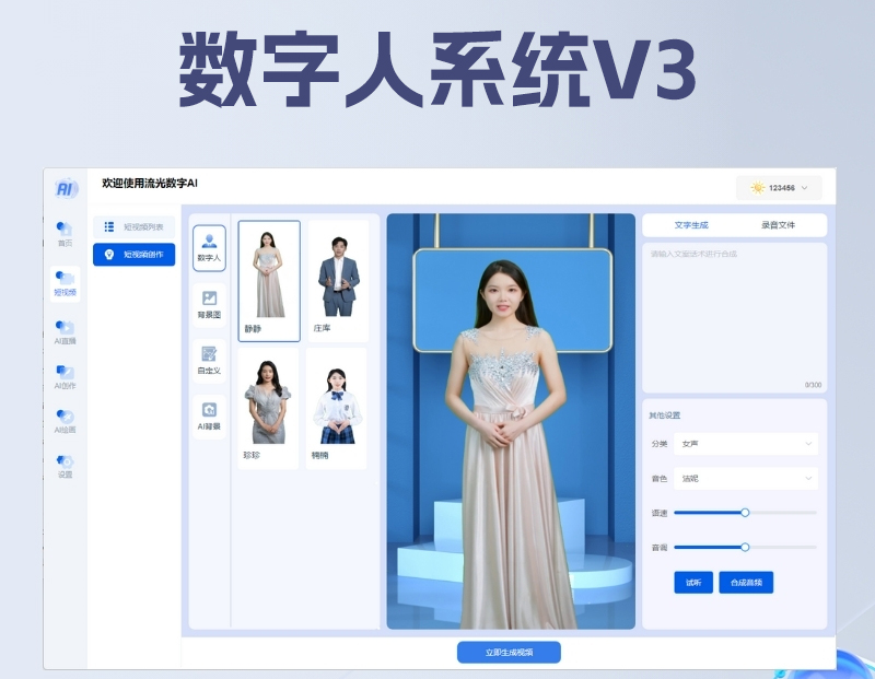 数字人虚拟成像